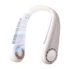The white neck-mounted cold air blower is a portable cooling mini fan, a summer cooling wonder Item Picture